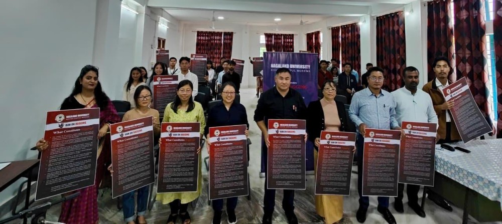 Observance of Anti-Ragging Day at NU Kohima Campus, Meriema on August 12.