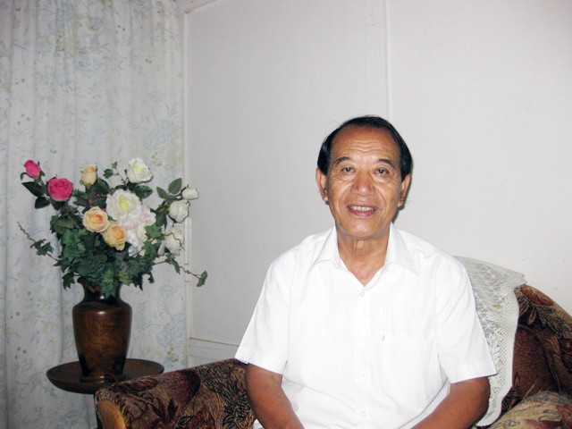 Rev Lanu Longchar at his residence in Mokokchung. (Morung Photo)