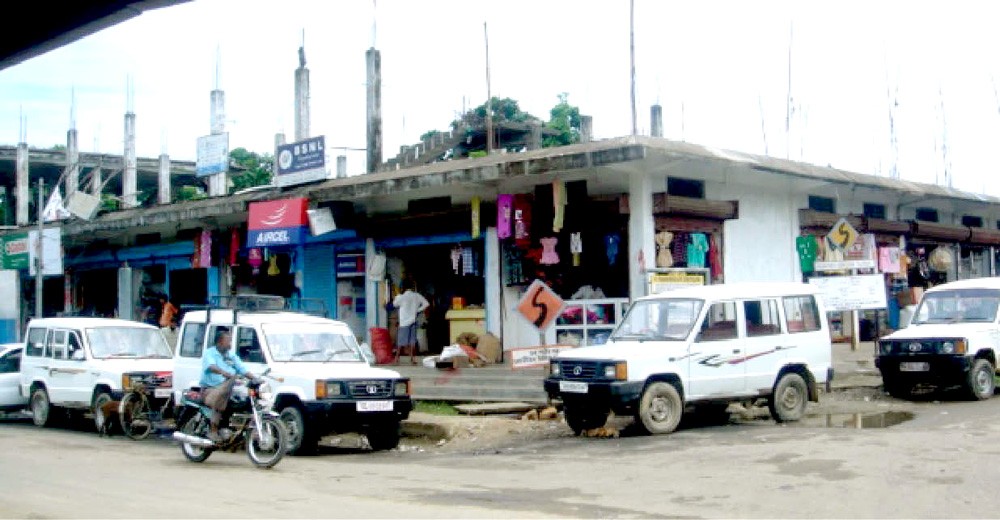 Merapani, on the Assam side, is today a bustling centre of trade and development, with reinforced infrastructure and urban facilities.  (Photo courtesy: WC Humtsoe)