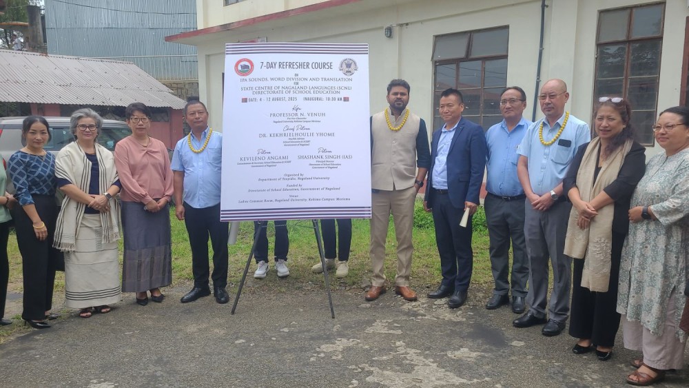 School Education & SCERT Advisor Dr Kekhrielhoulie Yhome with others during the inaugural session on August 4. (Morung Photo)