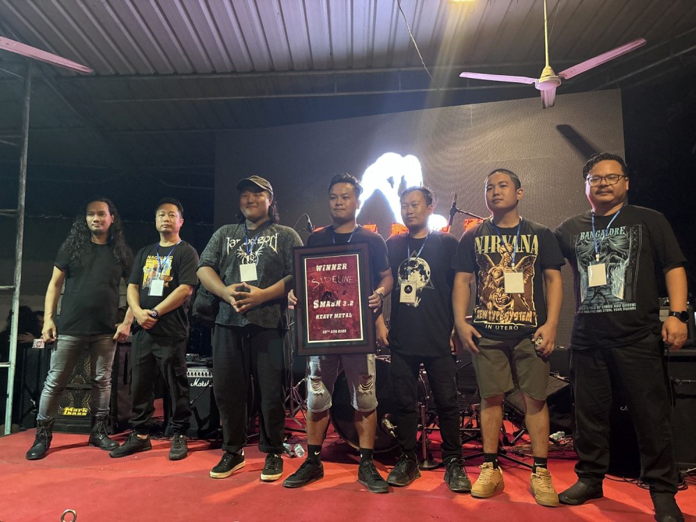 Sideline from Mokokchung with the organizers and others during the Smash Contest 3.2 held at The Garden, Supermarket on August 9.