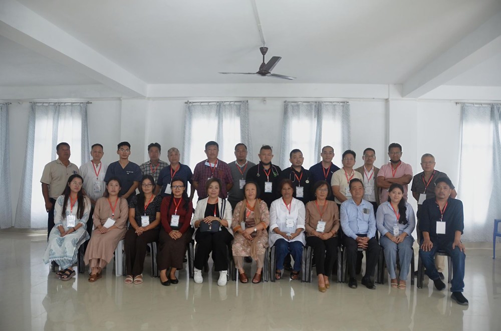 Medical professionals and church leaders from Mopungchuket Baptist Church at the launch of a free multispecialty health camp, which began on August 29 at Impur.