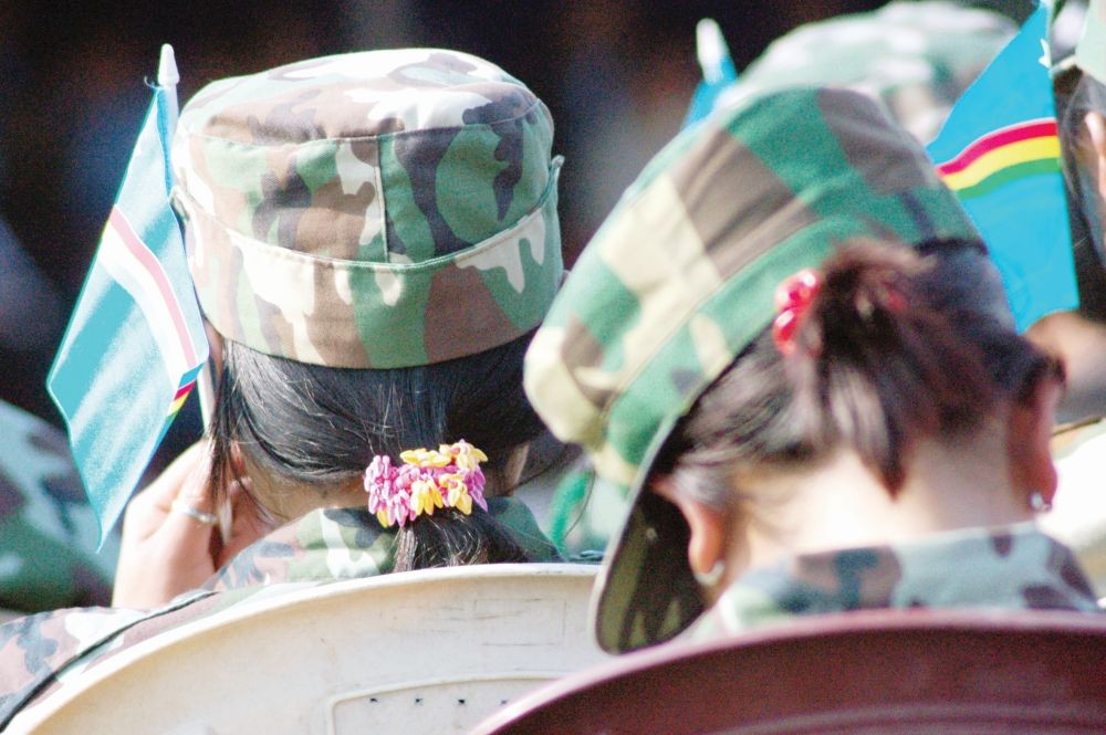File Photo of women cadres of the Naga army