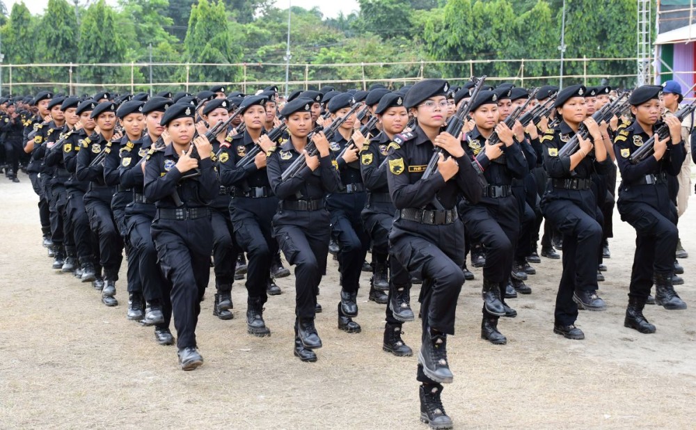 Guwahati: Security personnel take part in a rehearsal ahead of the country’s 79th Independence Day, at Veterinary College Ground in Khanapara, on Monday, August 11, 2025. (Photo: IANS)