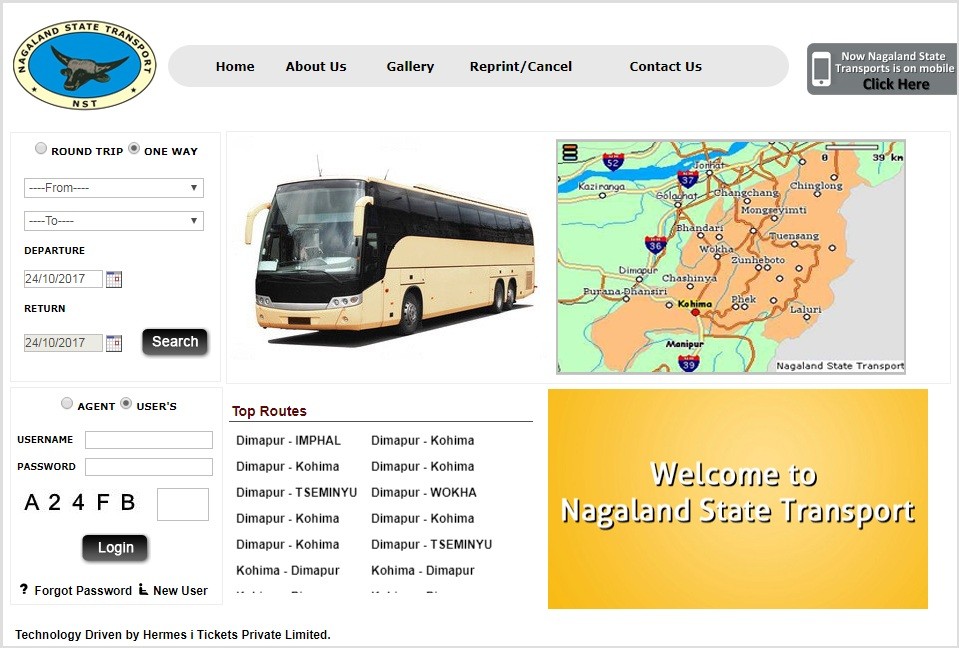 Never seen in Nagaland: Volvo luxury buses featured on the NST website.