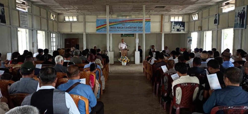 Section of gathering during 62nd Indo-Naga Ceasefire Day at Chedema Peace Camp on September 6.