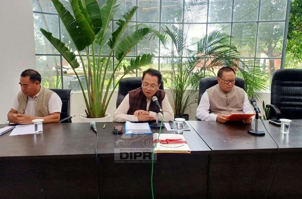 Dy CM, TR Zeliang chairing the DPDB meeting held at DC’s conference hall, Peren on September 8. (DIPR Photo)
