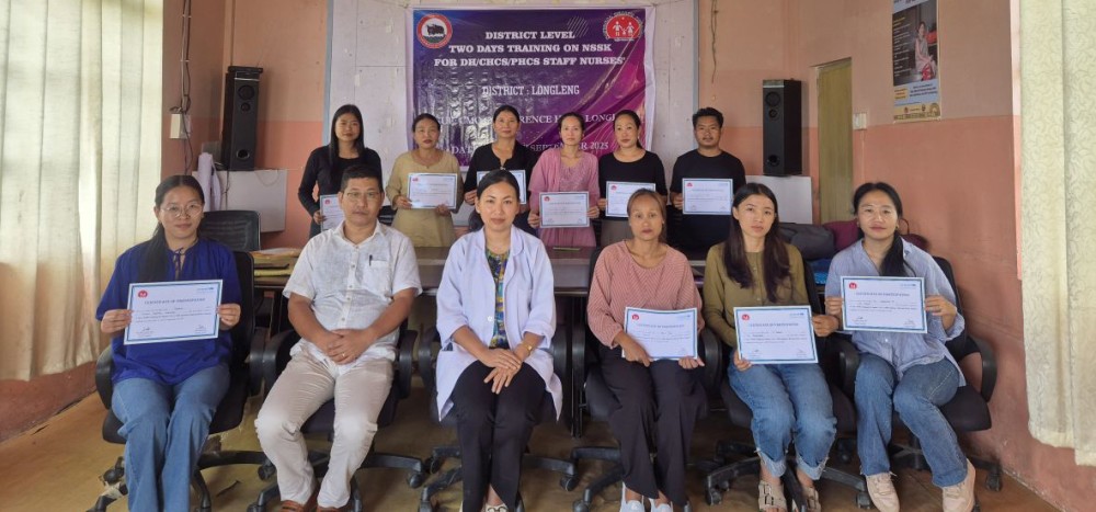 Participants with resource persons Dr Sanuzolu Kezo and Dr Imtijungshi Aier, DPO RCH/UIP.
