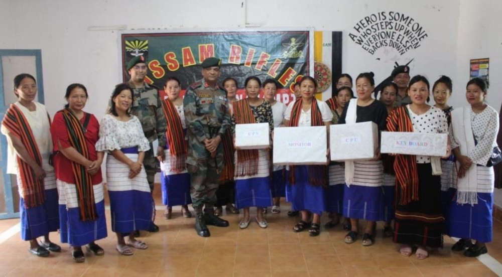 The Assam Rifles handed over digital equipment, including a computer and uninterrupted power supply, to the Meluri Women’s Society at COB Meluri on September 6.
