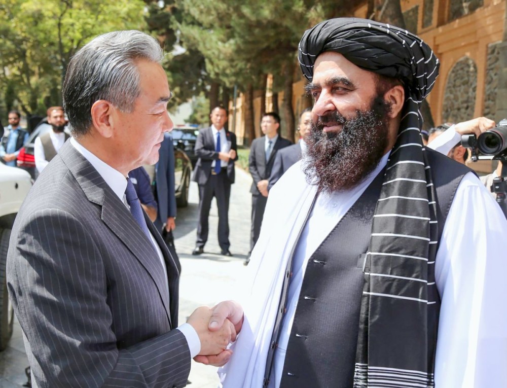 Afghanistan’s Foreign Minister Mawlawi Amir Khan Muttaqi meets with Chinese Foreign Minister Wang Yi, in Kabul, Afghanistan on Wednesday, August 20, 2025. (Photo: IANS/X/@MoFA_Afg)