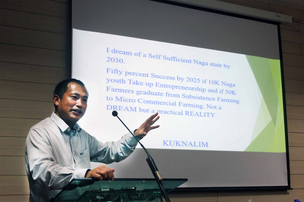 Neichute Doulo speaks at 7th Morung Lecture.