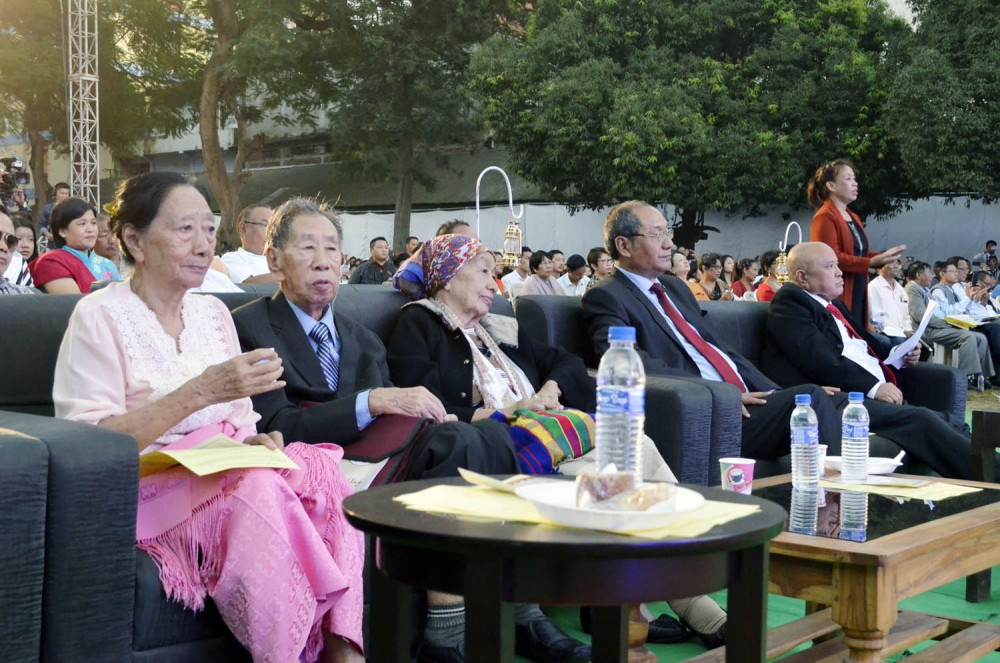 Pioneers of Christian Higher Secondary School with guest and invites during the 50th Anniversary celebration culmination programme held on November 3.