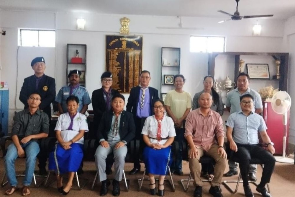 Phek DC Rhosietho Nguori with others after his induction as president of PDBSG on September 9.