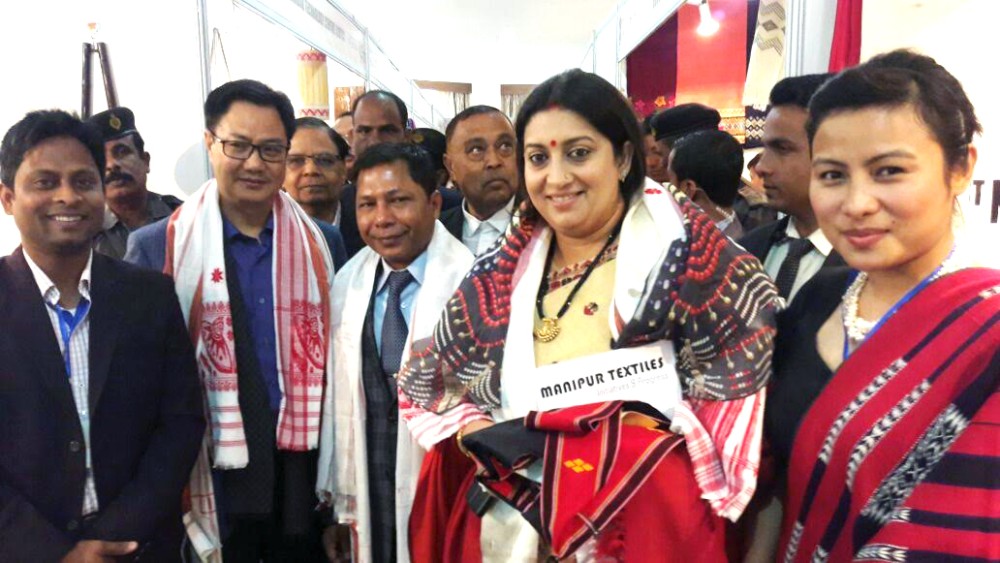 From left to right: Rinku, Kiren Rijiju, Mukul Sangma, Smriti Irani, and Zuboni Humtsoe at the recently concluded 1st Northeast Investors Summit in Shillong.