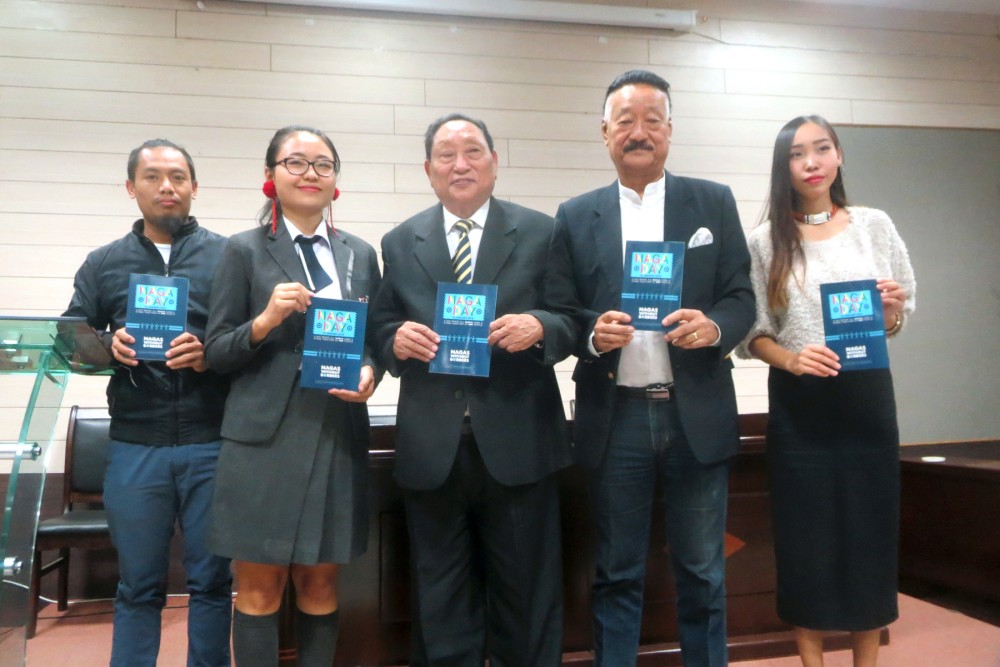 Young Nagas with Rev. Dr. VK Nuh and Rev. Dr. Wati Aier at the launch of the book ‘Naga Day’, under the theme ‘Nagas without Borders’ on Saturday, December 9. (Morung Photo)