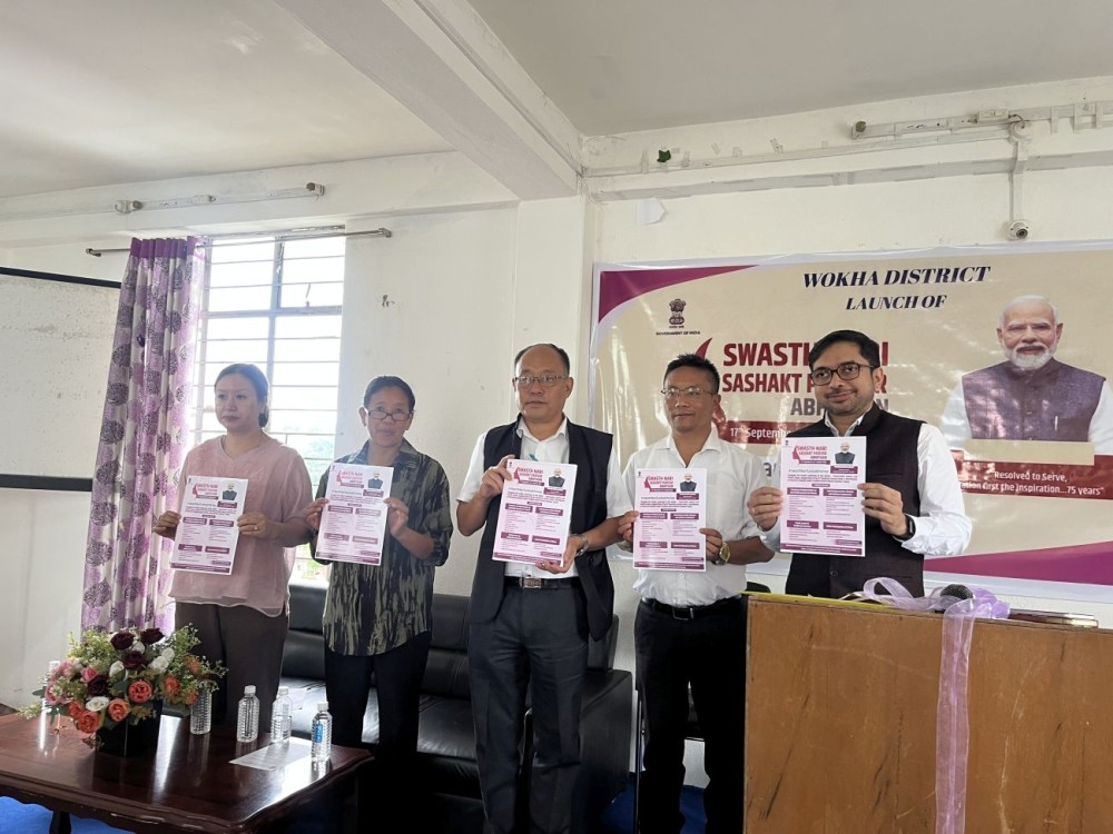 Launching of Swasth Nari Sashakt Parivar Abhiyaan carried out by the special guest Vineet Kumar, IAS Deputy Commissioner Wokha on September 17.