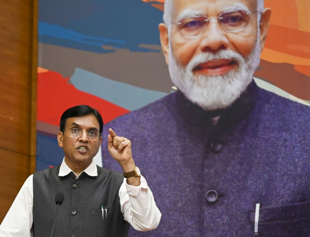 Union Minister Mansukh Mandaviya addresses at the grand launch of ‘NaMo Yuva Run: For a Nasha Mukt Bharat’ in New Delhi on September 7. (IANS File Photo)