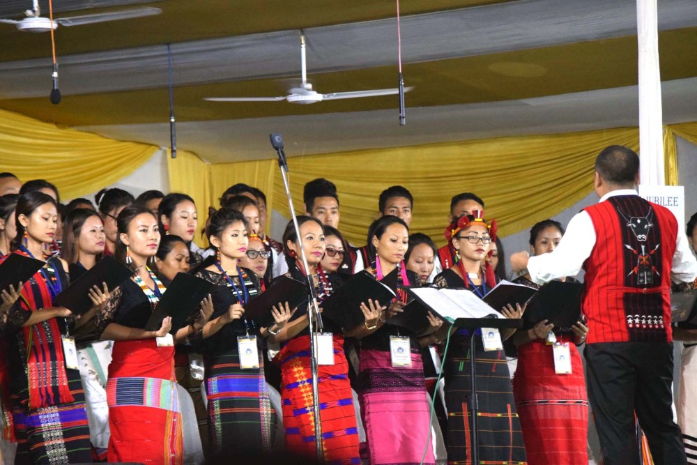 Jubilee choir presenting a special number. (Morung Photo)