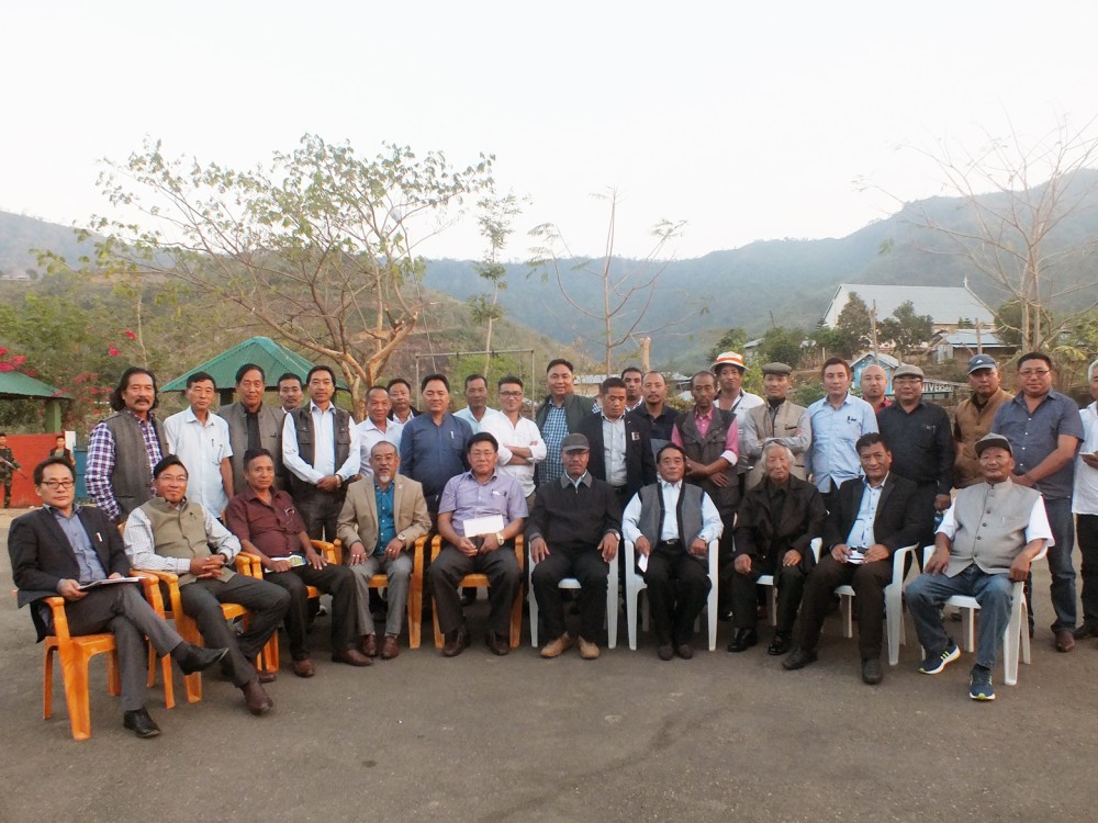 Delegates who attended the meeting between the Naga National Political Groups Working Group, the Eastern Naga People’s Organisation and its federating units on March 14.