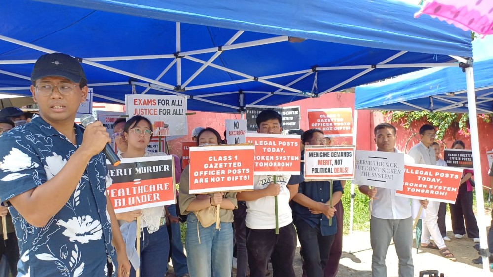 NMSA members during their peaceful agitation in Kohima on September 1. (Morung Photo)