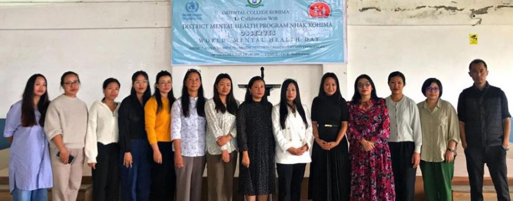Participants of World Mental Health Day at Oriental College Kohima on October 10.