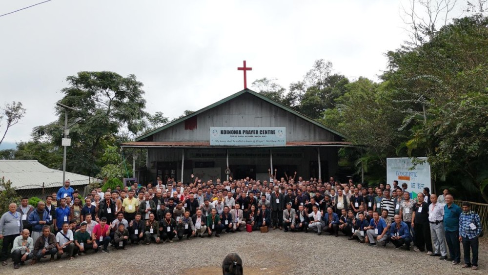 Campers and officials of the Koinonia Baptist Church Men’s Fellowship during the Evangelistic Men’s Camp held from September 30 to October 4 at Koinonia Prayer Centre, Kohima.