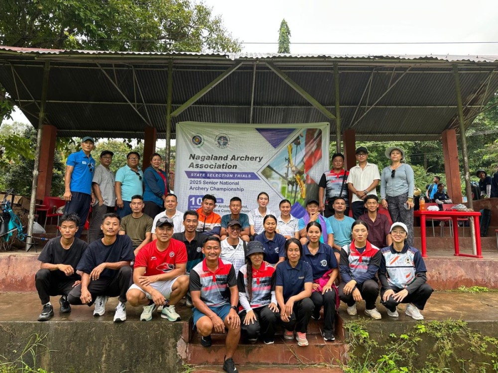 NAA officials with participants of State Selection Trials on October 11.