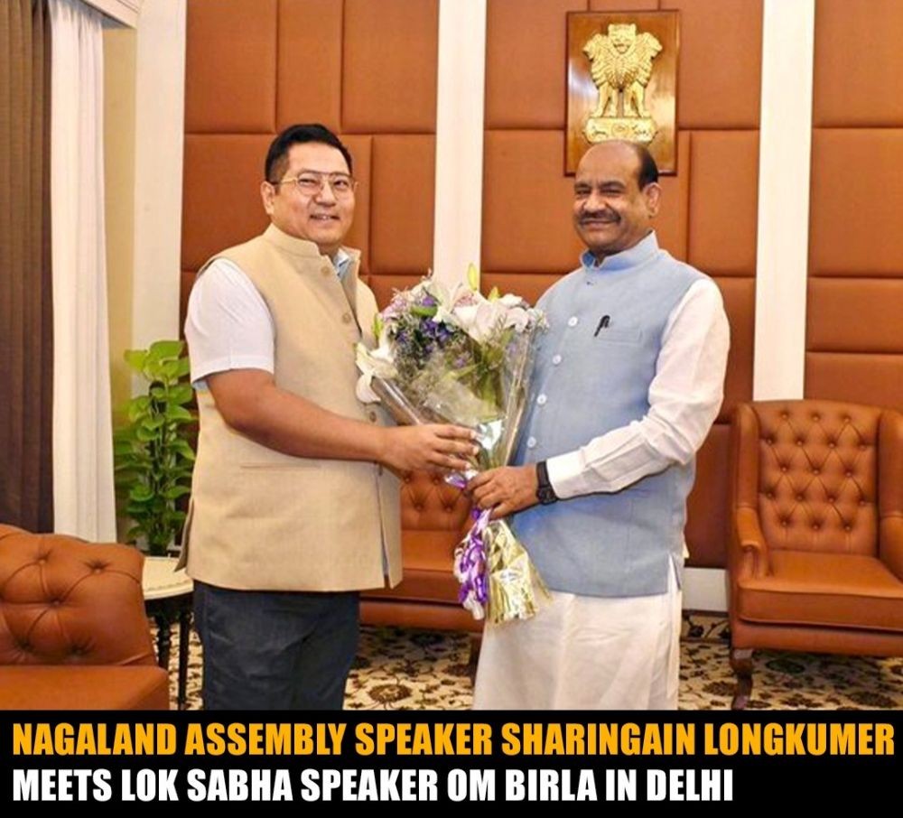 NLA Speaker Sharingain Longkumer called on Lok Sabha Speaker Om Birla in New Delhi on October 4.