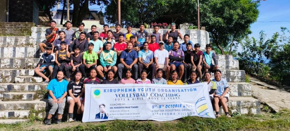 Officials and participants of Intensive Volleyball Coaching Camp at Kiruphema.