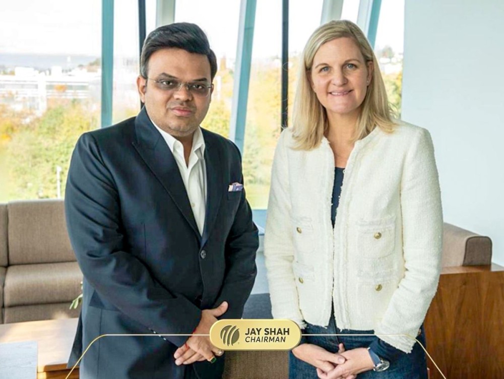 New Delhi: ICC Chairman Jay Shah meets International Olympic Committee (IOC) Executive Board Member Kirsty Coventry to discuss cricket’s return to the Olympic Games and ongoing preparations for LA28, on Thursday, October 30, 2025. (Photo: IANS/X/@JayShah)