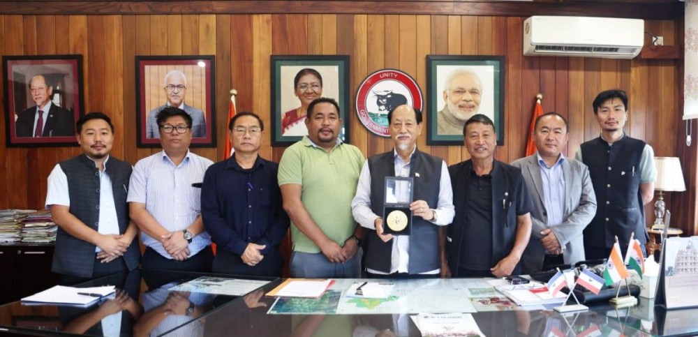 Chief Minister Neiphiu Rio with DYRS and NFA officials on October 23.