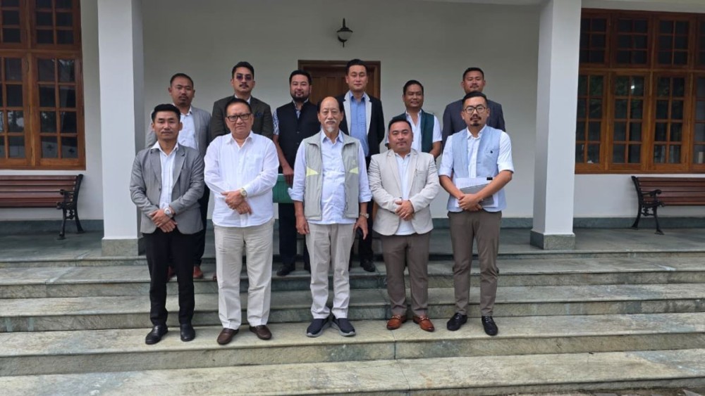 NSF officials with Chief Minister of Nagaland Neiphiu Rio and Deputy CM TR Zeliang.