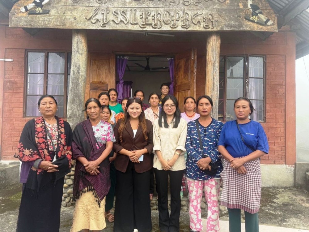 Officials and participants during the training programme conducted in Sankiton village under Wokha district.