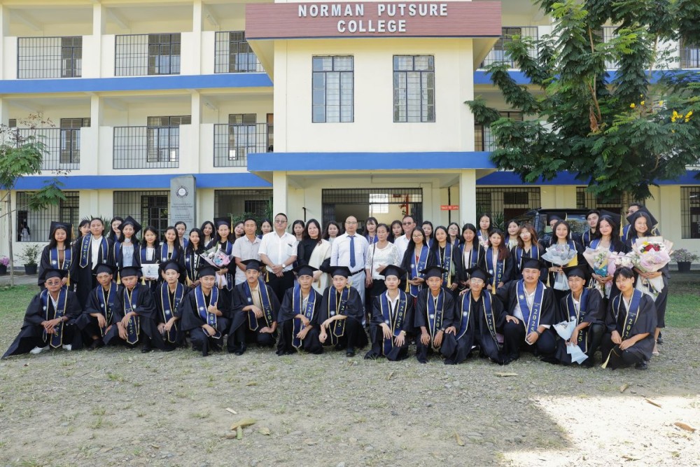 Graduates of Norman Putsure College, Chümoukedima, during the institution’s first graduation day on October 4.