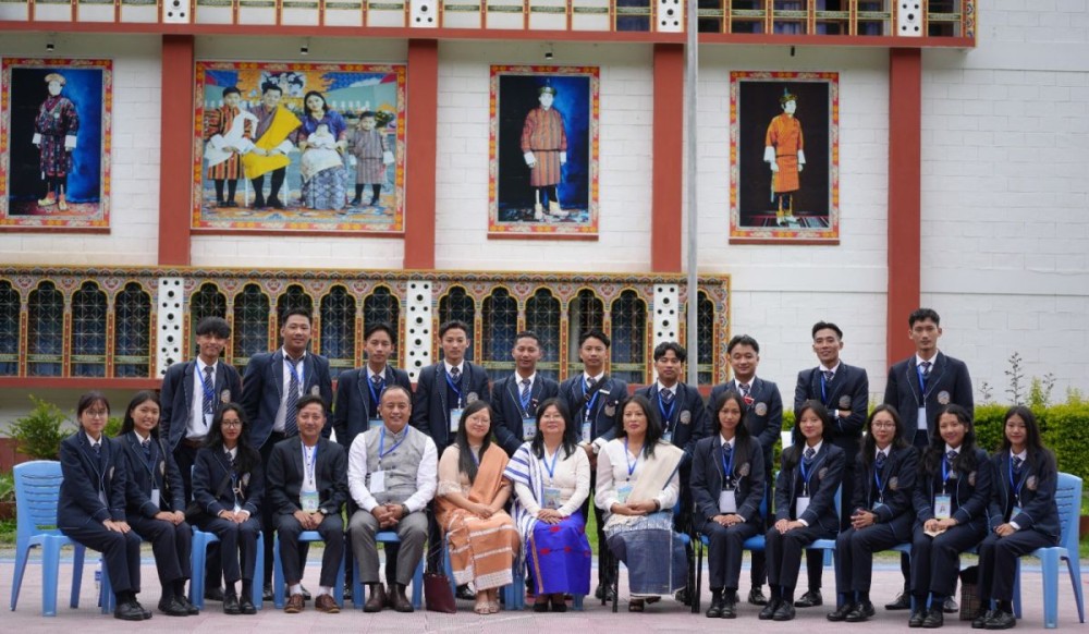 Fazl Ali College faculty and students at Sherubtse College, Royal University of Bhutan.