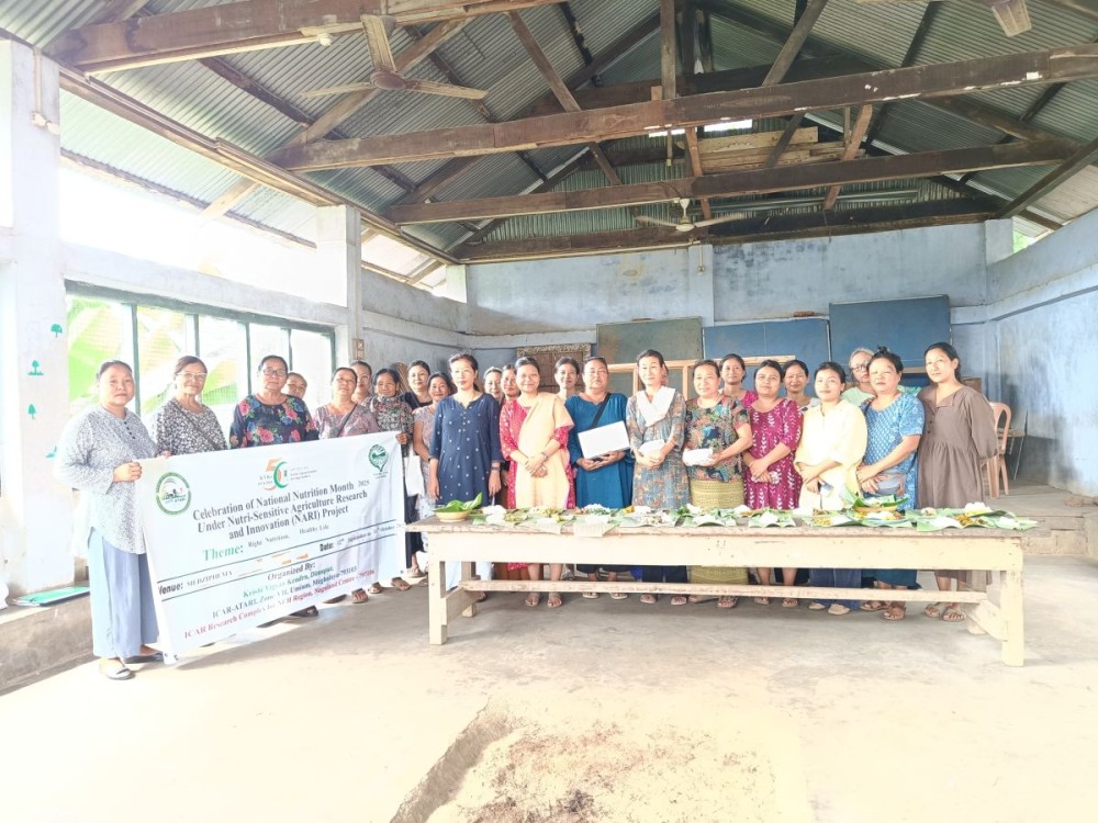 ICAR-Krishi Vigyan Kendra (KVK) Dimapur conducted the 8th Rashtriya Poshan Maah (National Nutrition Month) at Medziphema Town.