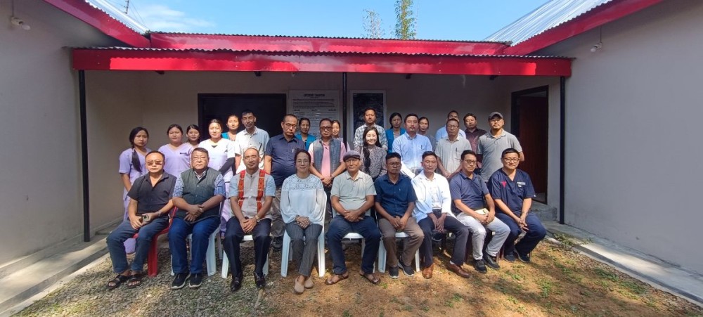 Officials and others during the dedicatory programme for the newly constructed Mon Town Urban Primary Health Centre building held on October 28.