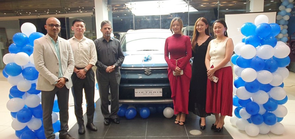 Rupin Sharma and others during the inauguration of Victoris’ showroom in Kohima on October 18.
