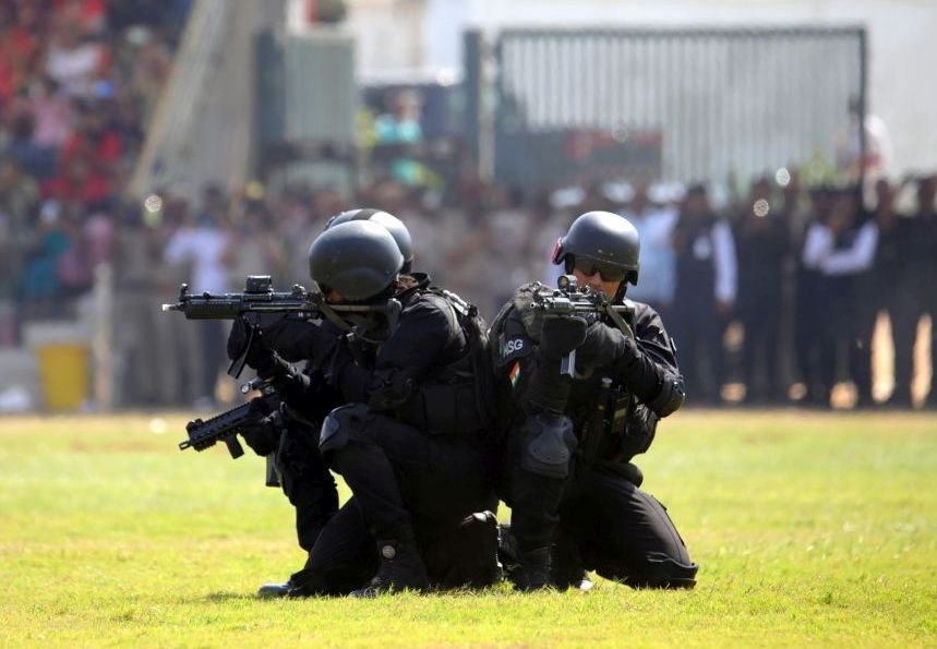 Gurugram: National Security Guard (NSG) personnel perform on the occasion of the 41st Raising Day of the NSG in Manesar, Gurugram, Haryana, on Tuesday, October 14, 2025. (Photo: IANS)