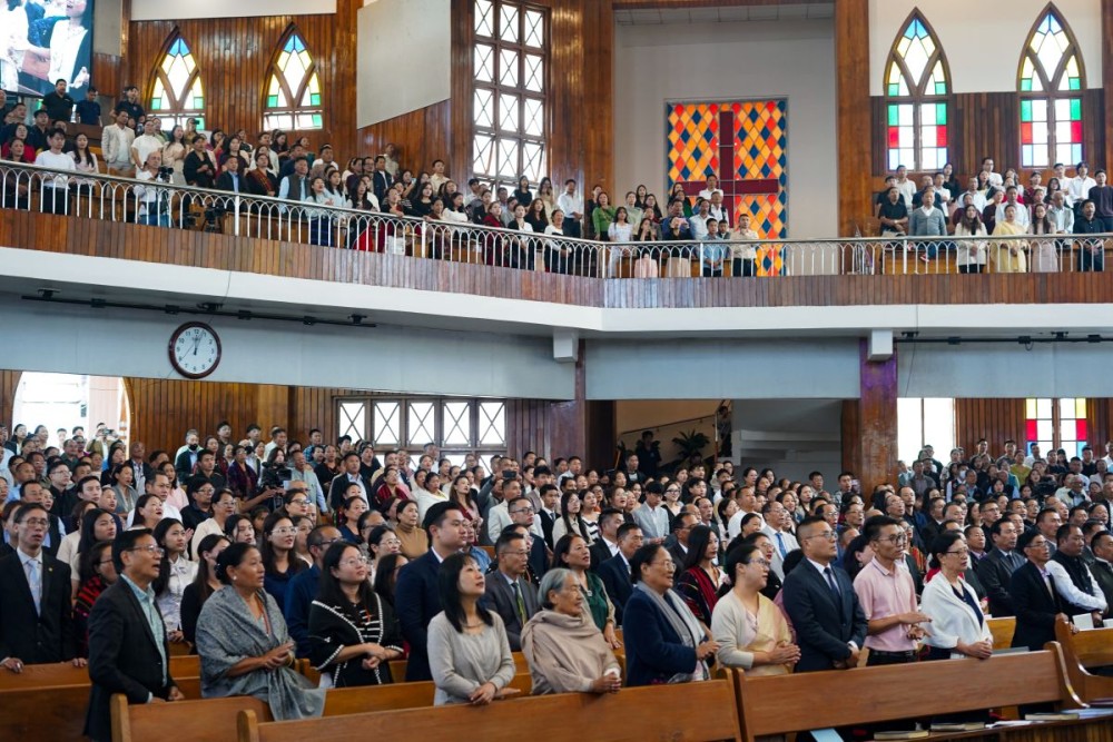 A section of the congregation of Sümi Baptist Church Kohima during the pre-centenary celebration on October 26.