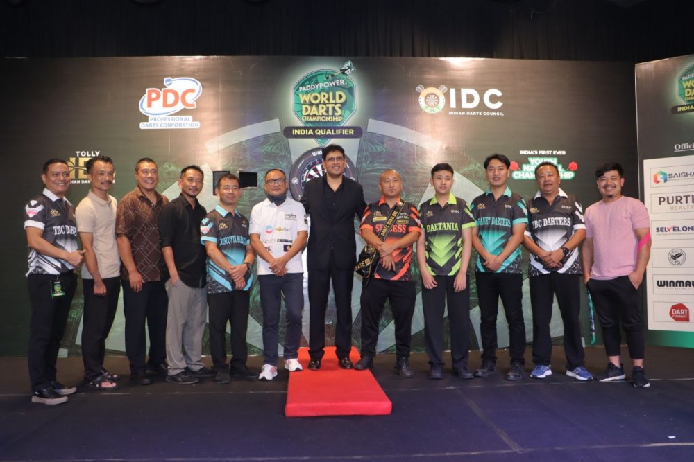 Players from Nagaland National Mega Darts Event organised held at the Tollygunge Club, Kolkata, from October 3 to 5, 2025. (Image Courtesy: NDA)