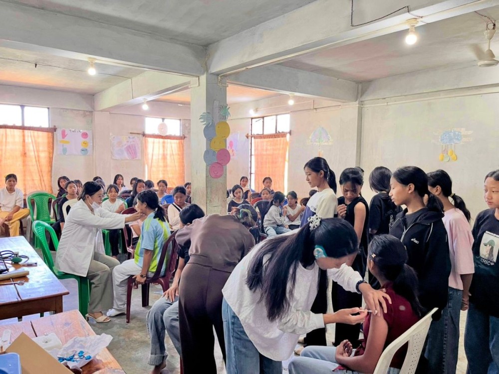 The RBSK Team Phek providing health services under the SNSPA campaign.