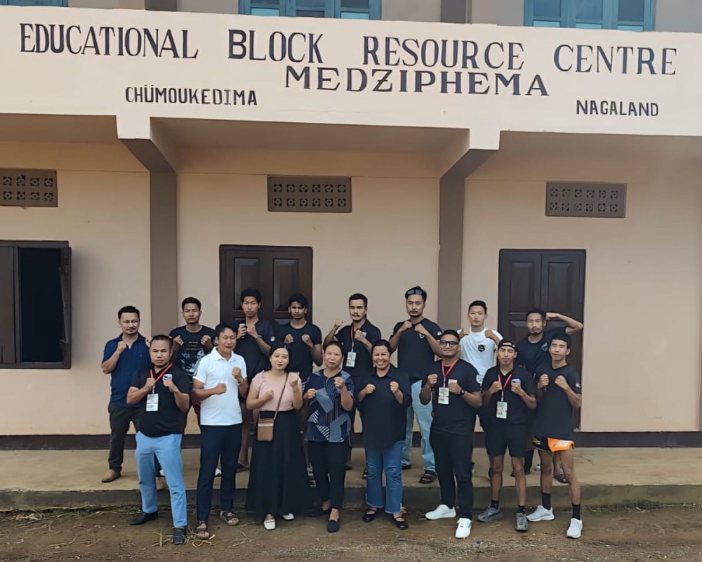 Officials of Nari Shakti Self Defence Club, GHS Naga United and Strike-Fit Academy Nagaland along with officials of EBRC Medziphema.