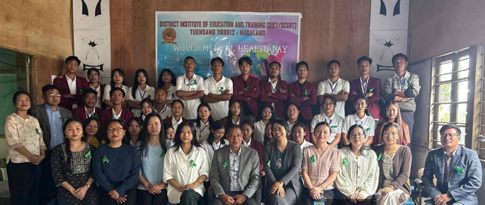 Participants of World Mental Health Day at DIET Tuensang on October 10.