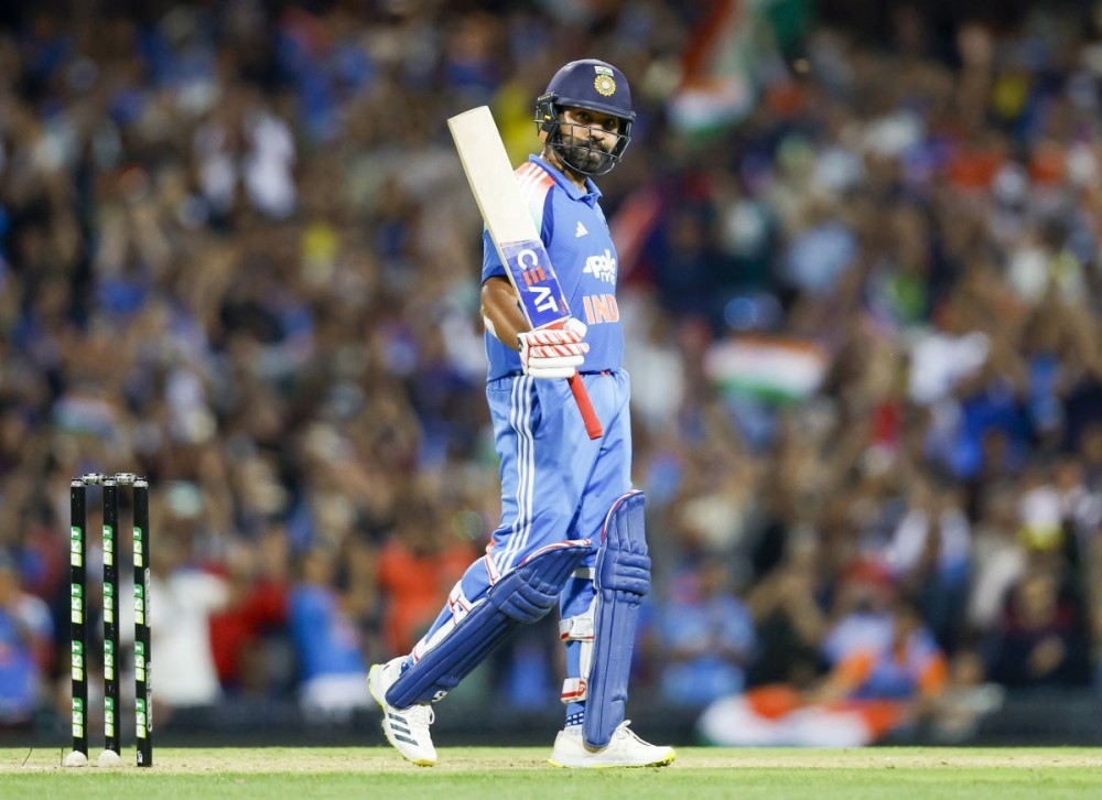 Sydney: India's Rohit Sharma celebrates after scoring a century during the third ODI cricket match between India and Australia at the Sydney Cricket Ground, in Sydney, on Saturday, October 25, 2025. (Photo: IANS)