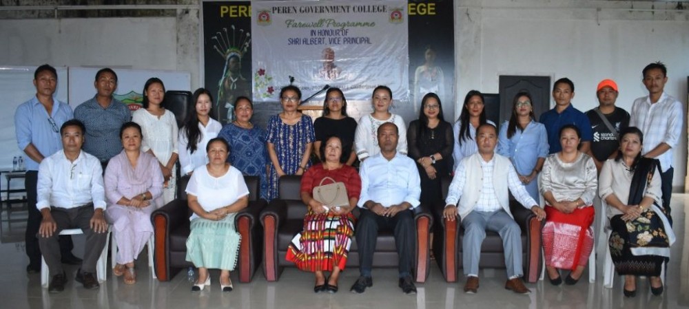 Peren Government College organised a farewell programme for its vice principal, Albert, who retired after 35 years of dedicated service.