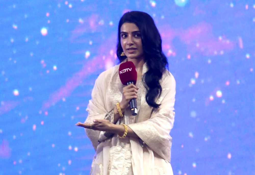 New Delhi: Actress Samantha Ruth Prabhu attends the NDTV World Summit 2025 at Bharat Mandapam, in New Delhi on Friday, October 17, 2025. (Photo: IANS/Premnath Pandey)