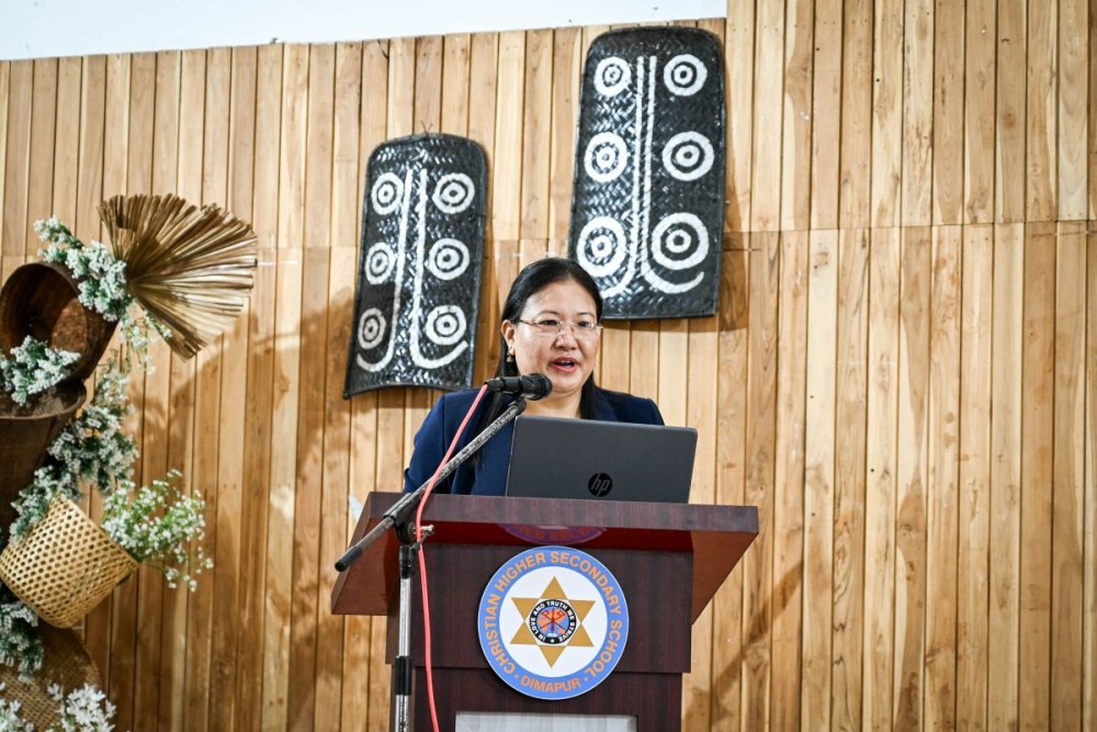 V Lovitoly Sema, Additional Secretary and Ex-Officio Director, Department of Higher Education at the Confluence 2.0, a career guidance initiative of Christian Higher Secondary School (CHSS), Dimapur, on October 31.
