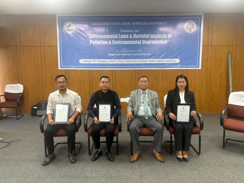 (From left) Yingli A Keikung, Sunjib Rana, Member Secretary Neiko Akami, NJS and Sentimenla.