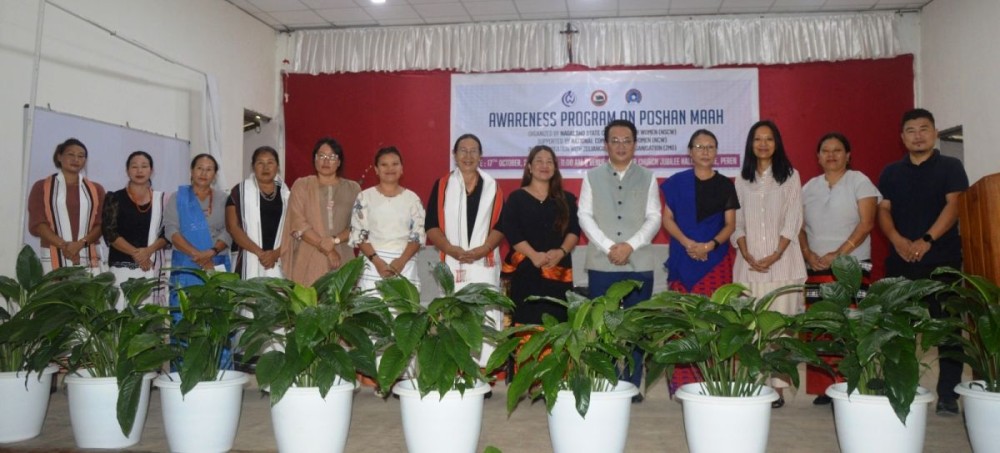 Awareness programme on Poshan Maah was at held the St Xavier Church Jubilee Hall, Jalukie, Peren District on October 17.